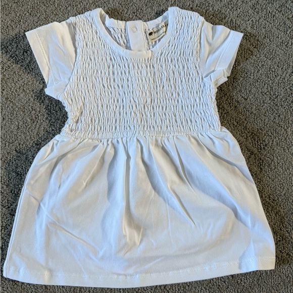 monica + andy Other - NWOT White Baby Dress with Smocked Bodice